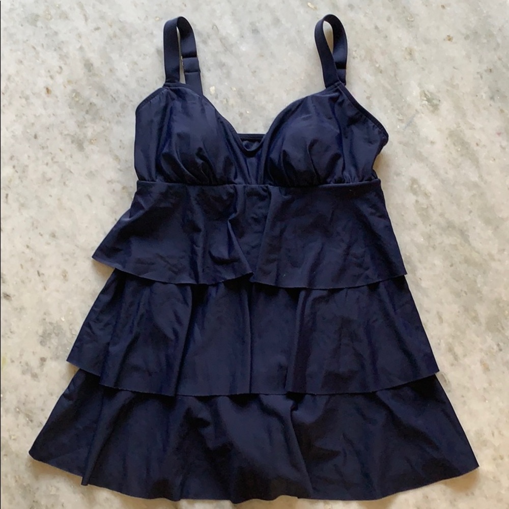 Ruffled one piece swimsuit